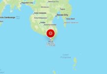 Gempa M6,4 Guncang Laut Utara Sulawesi, Dekat Wilayah Perbatasan Indonesia-Filipina Peta lokasi gempa Magnitudo 6,4 di perairan utara Sulawesi Utara dekat Kepulauan Talaud berdasarkan data BMKG.